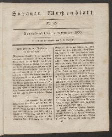 Sorauer Wochenblatt, No. 45. (7. November 1835)