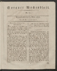 Sorauer Wochenblatt, No. 10. (8. M&auml;rz 1828)
