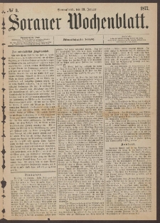 Sorauer Wochenblatt, No. 9. (20. Januar 1877)