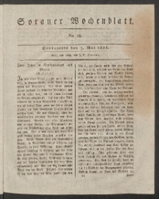 Sorauer Wochenblatt, No. 18. (3. Mai 1828)