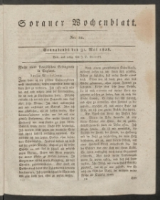 Sorauer Wochenblatt, No. 22. (31. Mai 1828)