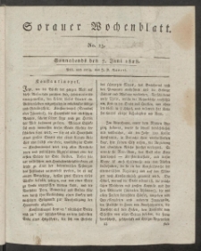 Sorauer Wochenblatt, No. 23. (7. Juni 1828)