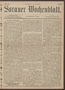 Sorauer Wochenblatt, No. 30. (10. März 1877)