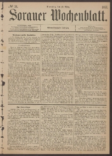 Sorauer Wochenblatt, No. 31. (13. M&auml;rz 1877)