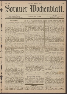 Sorauer Wochenblatt, No. 34. (20. März 1877)