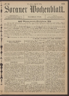 Sorauer Wochenblatt, No. 37. (27. März 1877)