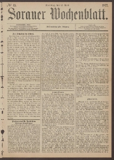 Sorauer Wochenblatt, No. 45. (17. April 1877)
