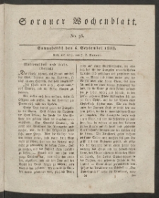 Sorauer Wochenblatt, No. 36. (6. September 1828)