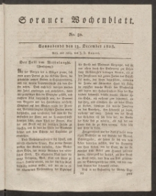 Sorauer Wochenblatt, No. 50. (6. December 1828)