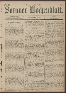 Sorauer Wochenblatt, No. 69. (14. Juni 1877)