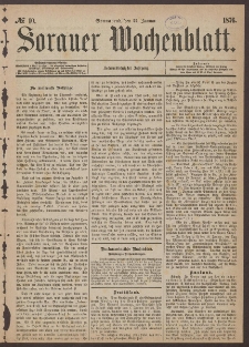 Sorauer Wochenblatt, No. 10. (22. Januar 1876)