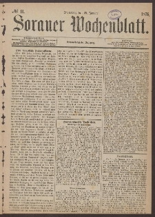 Sorauer Wochenblatt, No. 11. (25. Januar 1876)
