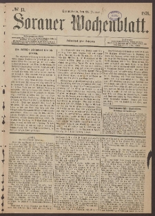 Sorauer Wochenblatt, No. 13. (29. Januar 1876)