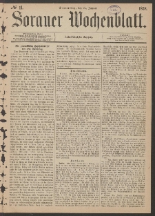 Sorauer Wochenblatt, No. 11. (24. Januar 1878)