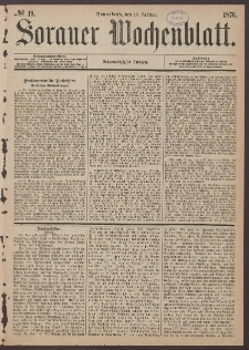 Sorauer Wochenblatt, No. 19. (12. Februar 1876)