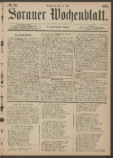 Sorauer Wochenblatt, No. 83. (17. Juli 1877)