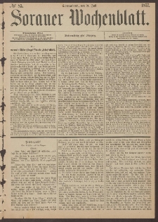 Sorauer Wochenblatt, No. 85. (21. Juli 1877)