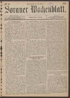 Sorauer Wochenblatt, No. 25. (26. Februar 1876)
