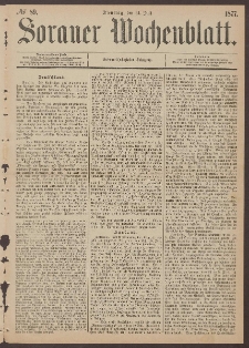 Sorauer Wochenblatt, No. 89. (31. Juli 1877)