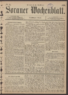 Sorauer Wochenblatt, No. 21. (16. Februar 1878)