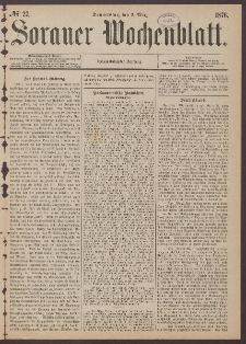 Sorauer Wochenblatt, No. 27. (2. März 1876)