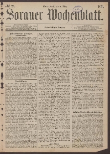 Sorauer Wochenblatt, No. 28. (4. März 1876)