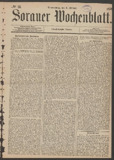 Sorauer Wochenblatt, No. 23. (21. Februar 1878)