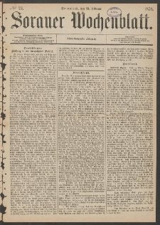 Sorauer Wochenblatt, No. 24. (23. Februar 1878)