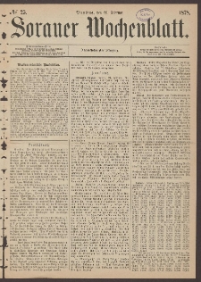 Sorauer Wochenblatt, No. 25. (26. Februar 1878)
