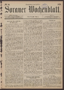 Sorauer Wochenblatt, No. 30. (9. März 1876)