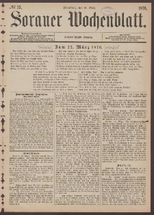 Sorauer Wochenblatt, No. 35. (21. M&auml;rz 1876)