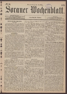 Sorauer Wochenblatt, No. 36. (23. M&auml;rz 1876)
