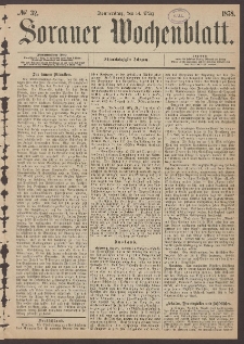Sorauer Wochenblatt, No. 32. (14. M&auml;rz 1878)
