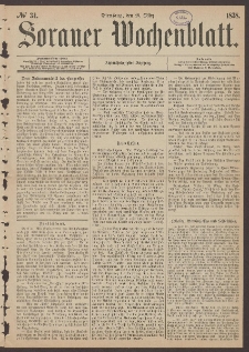 Sorauer Wochenblatt, No. 34. (19. März 1878)