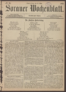 Sorauer Wochenblatt, No. 35. (21. März 1878)