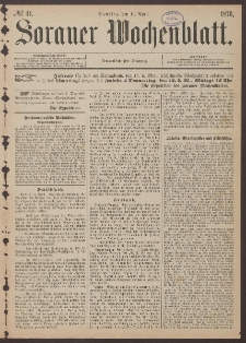 Sorauer Wochenblatt, No. 44. (11. April 1876)