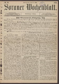 Sorauer Wochenblatt, No. 36. (23. M&auml;rz 1878)