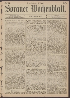 Sorauer Wochenblatt, No. 91. (4. August 1877)