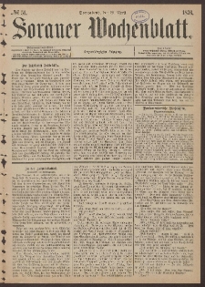 Sorauer Wochenblatt, No. 51. (29. April 1876)