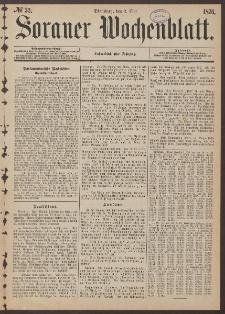 Sorauer Wochenblatt, No. 52. (2. Mai 1876)
