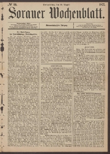 Sorauer Wochenblatt, No. 99. (23. August 1877)