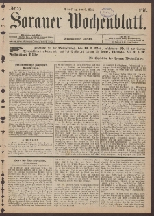 Sorauer Wochenblatt, No. 55. (9. Mai 1876)