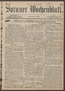 Sorauer Wochenblatt, No. 46. (16. April 1878)