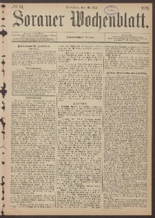 Sorauer Wochenblatt, No. 64. (30. Mai 1876)