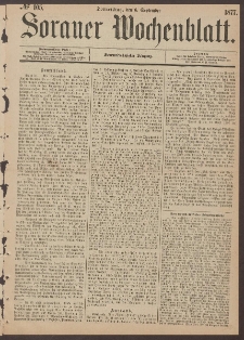 Sorauer Wochenblatt, No. 105. (6. September 1877)