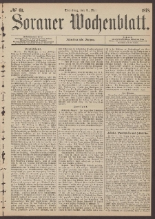 Sorauer Wochenblatt, No. 60. (21. Mai 1878)