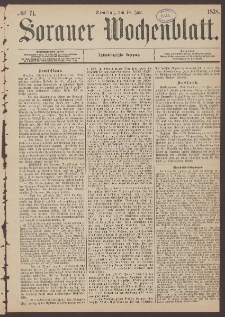 Sorauer Wochenblatt, No. 71. (18. Juni 1878)