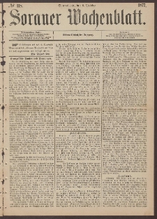 Sorauer Wochenblatt, No. 118. (6. October 1877)