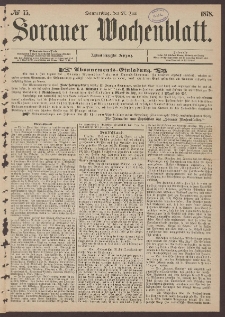 Sorauer Wochenblatt, No. 75. (27. Juni 1878)