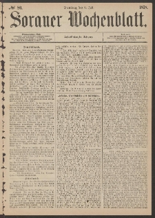 Sorauer Wochenblatt, No. 80. (9. Juli 1878)